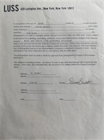 Ernie Banks signed 1967 LUSS photography contract