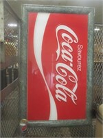 Annonce Coca-Cola en plastique 2x40 - embossé