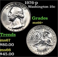 1976-p Washington Quarter 25c Grades GEM++ Unc