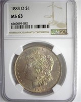 1883-O Morgan NGC MS63