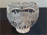 Basin Vase Oneida Southern Garden Pattern Crystal