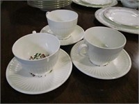 3-WEDGWOOD EDME "CONWAY" CUPS/SAUCERS