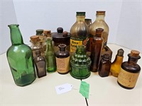 Small Decorative Bottles & Other Cabient Items