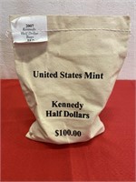 Unopened Bag of Kennedy Half Dollars US Mint $100