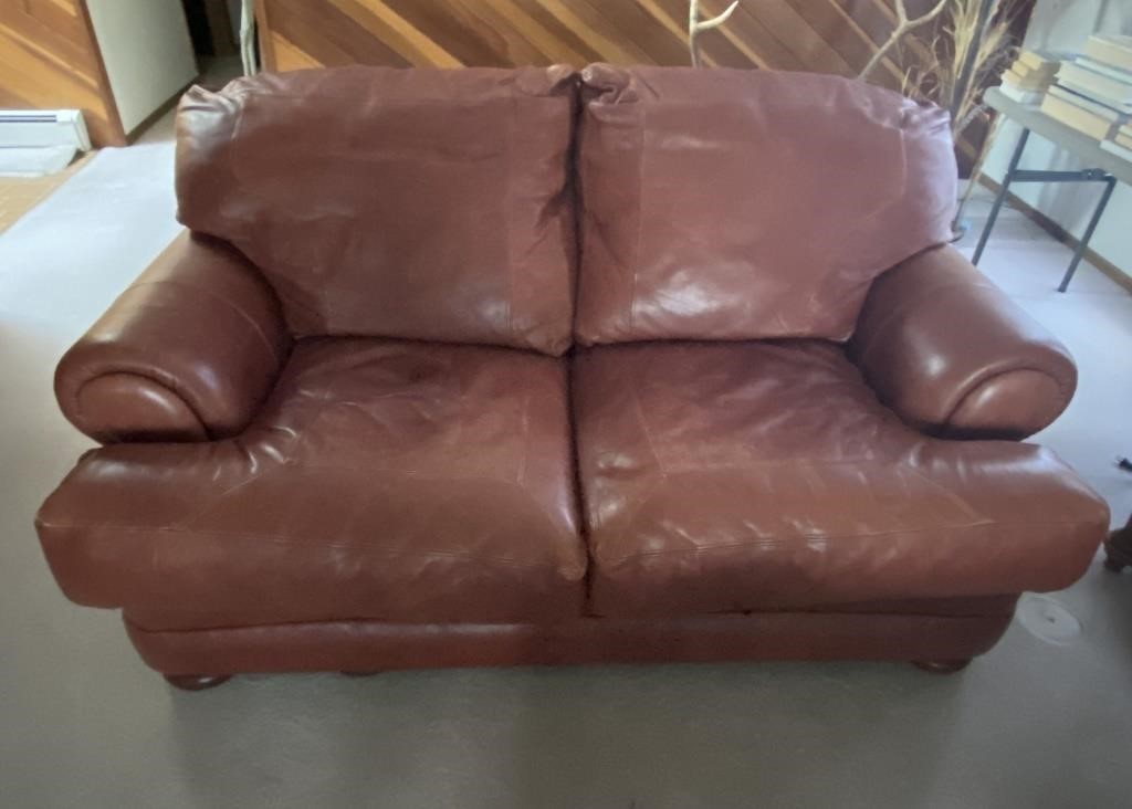 Klaussner Leather Loveseat