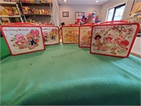 5 Vintage Strawberry Shortcake metal lunchboxes