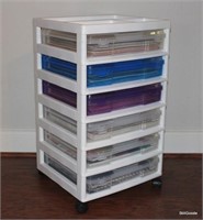 6 Drawer Unit Packed w/ Scrap Booking Pages
