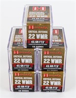 Ammo 250 Rounds ,22 WMR Defensive