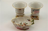 THREE  PIECES HEREND CHINA