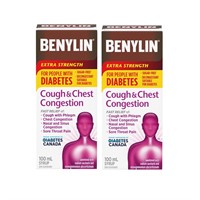 2 Pack BENYLIN Extra Strength Cough and Chest