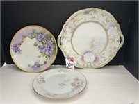 Hand - Painted Cake Plate & Misc