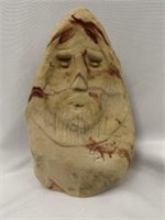 Sandstone Signed & Carved Art: Old Wise Man