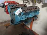 1965 Pontiac 389 Blue Engine Block with Stand