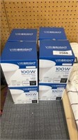 Eight boxes of 100 W floodlight bulbs