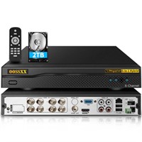 One Size  2TB 8-Channel 5-in-1 HD Security DVR Rec