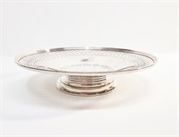 BIRKS STERLING SILVER PIERCED & FOOTED ROUND TRAY