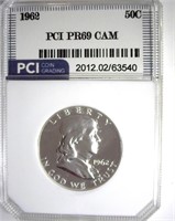 1962 Franklin PR69 CAM LISTS $750