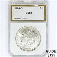 1884-O Morgan Silver Dollar PCI MS63
