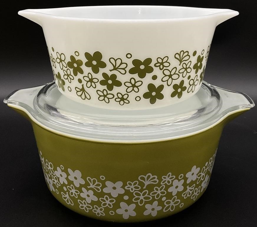 2 Pyrex Spring Blossom Crazy Daisy Bowls