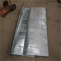 4 Metal Duct Pieces 20"x7"x 5'