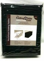 Folding Table Cloth for 8 Foot Table - Black