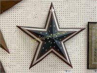 "DISTRESSED" STARS AND BARS PAINTED STAR WALL ART