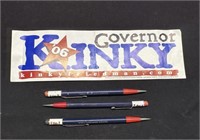 3 Vintage Exxon Mechanical Pencils w/ Governor