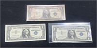 3 1935-1957 Silver Certificates