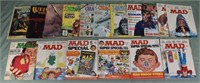 10 MAD Magazines, 4 Cracked, 2 National Lampoon, W