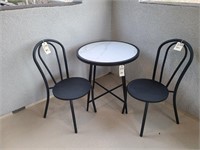 3PC OUTDOOR CAFÉ TABLE & CHAIRS