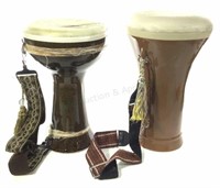 (2) Rawhide Ceramic Darbuka Drums