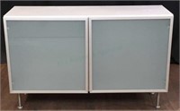 Ikea Frosted Glass Entertainment Console Cabinet