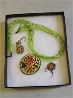 Beaded Necklace & Earrings