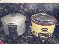 Lot of 2 Sunbeam Slow Cookers UNTESTED