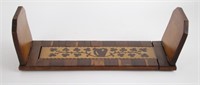 INLAID WOOD EXPANDABLE BOOK HOLDER