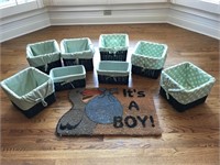 Pottery Barn Lined Baskets & more
