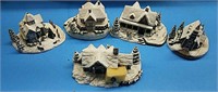 5 Ceramic Minature Houses