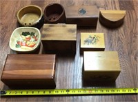 Assortment of Wood Boxes & More