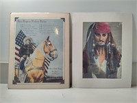 Wall Art, 2 PC's, Roy Rogers / Johnny Depp