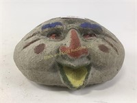 Handpainted HAPPY man rock