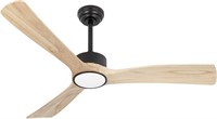 52in Wood Ceiling Fan w/Light & Remote