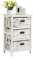 Retail$130 End Table w/ 3 Fabric Drawers