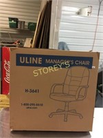 Uline Leather Manager's Chair - H3641