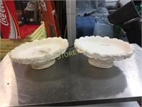 2 Bird Baths - Heavy Ceramic Type Material