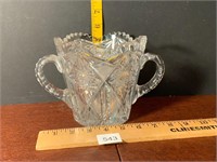 Vintage American Brilliant Cut Glass Ice Bucket