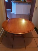 15hx36d heavy wood round coffee table