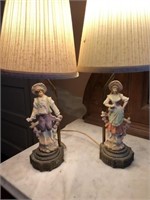 Pair of Vintage Victorian Lamps