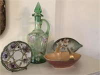 Antique Decorative Glass And Porcelain