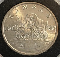 Kansas Centennial Statehood 1-Oz Silver Round