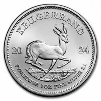 1 oz Silver South African Krugerrand BU Coin